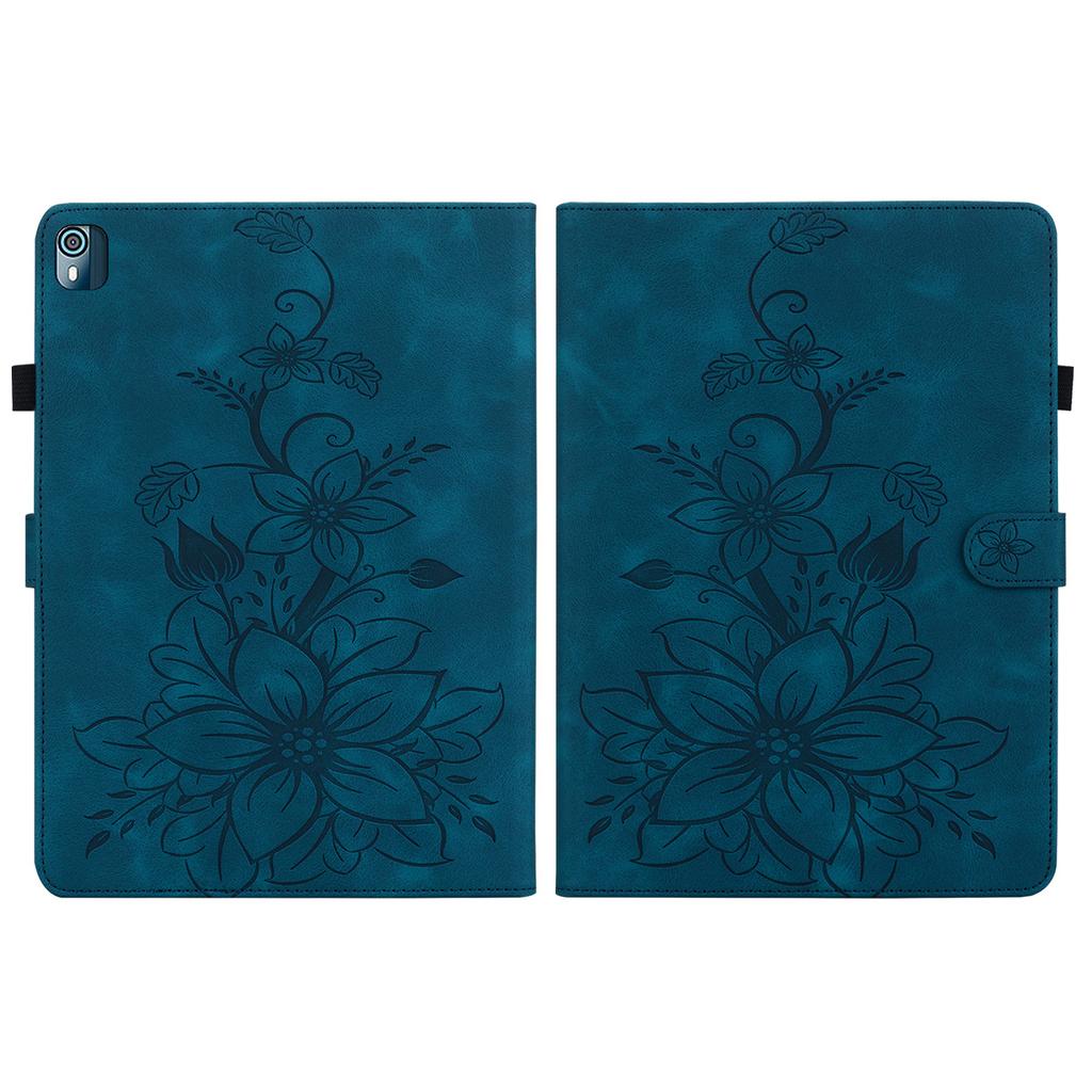 Per Nokia T10 Custodia per Tablet in Pelle PU con Squisito Design Floreale Goffrato