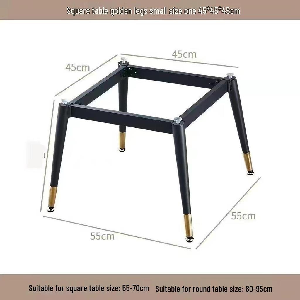Square Rock Slab Dining Table Legs - Ceramic Tile, Marble Leg Brackets, Luxury Desk Stand Base