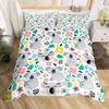 Fantasy Cartoon Animal Duvet Cover Set Queen King Size Morandi Color Printed Bedding Set For Kids Boys Girls 3 Piece Set