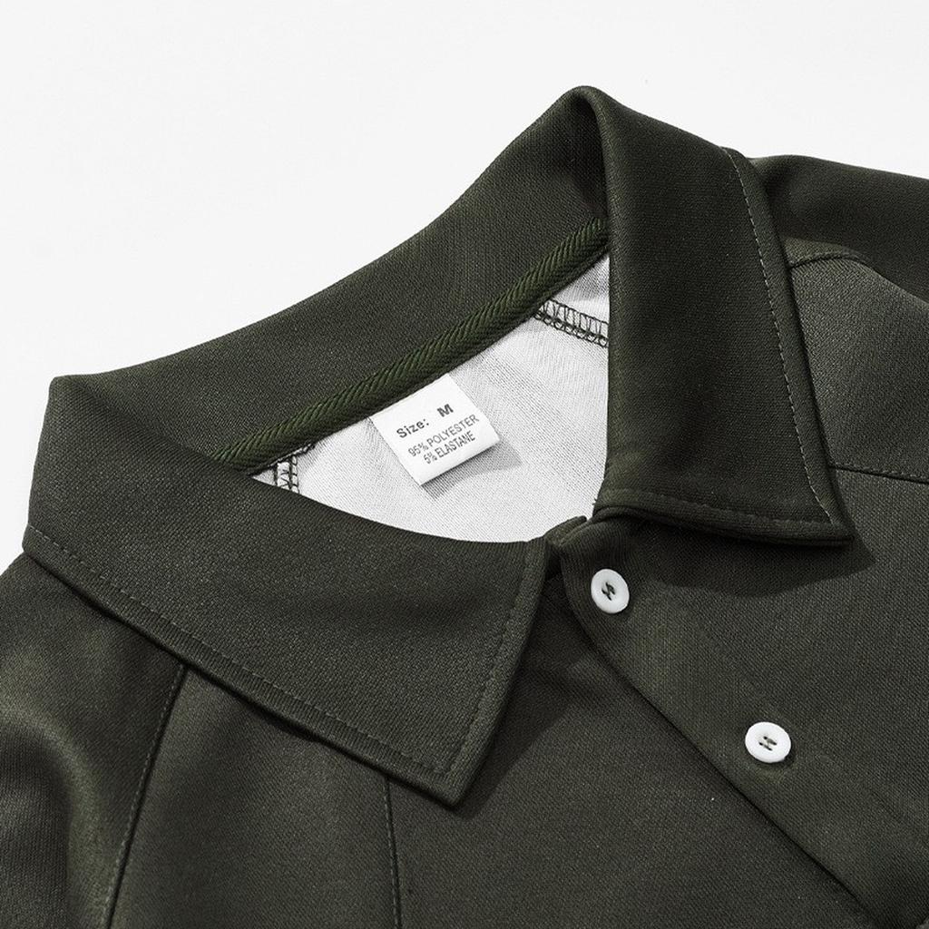 Men's Solid Color Casual Base Retro Raglan Long Sleeved Shirt