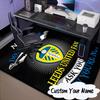 Custom Name Leeds Football Crest Rug for Living Room, Game Rooms, Office, Bedroom, Floor Mat Playful Design, Fan Gifts Christmas Decor