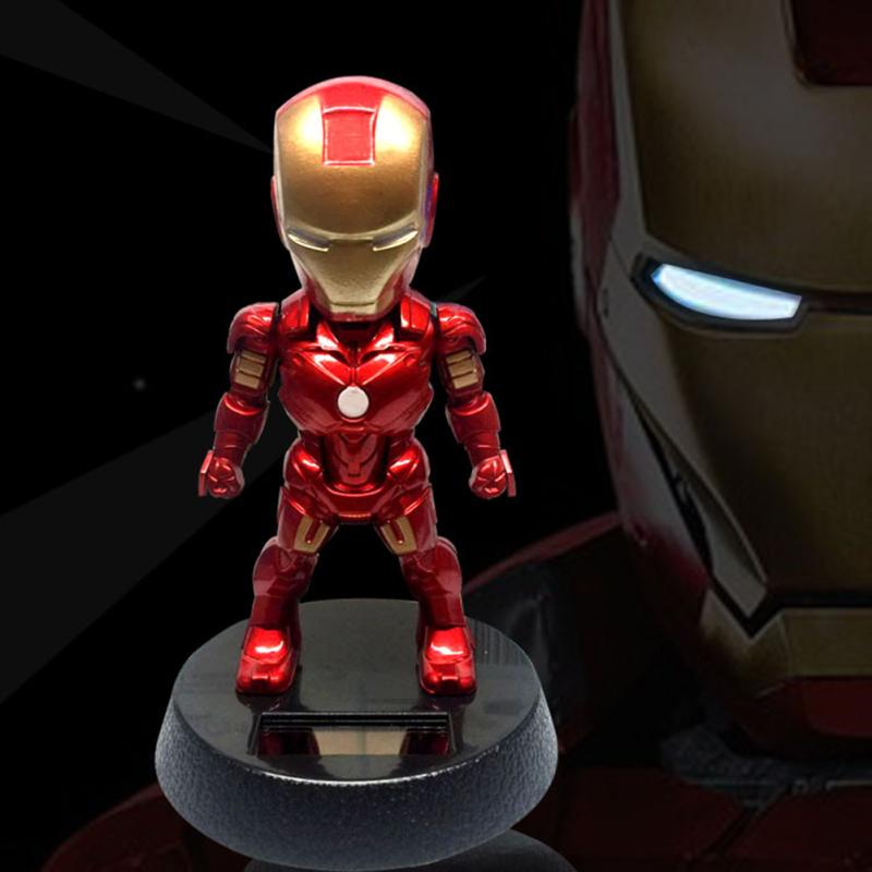Cartoon Artificial Car  Ornament Solar Energy Shake Toy Long-term Use Without Fading Center Console