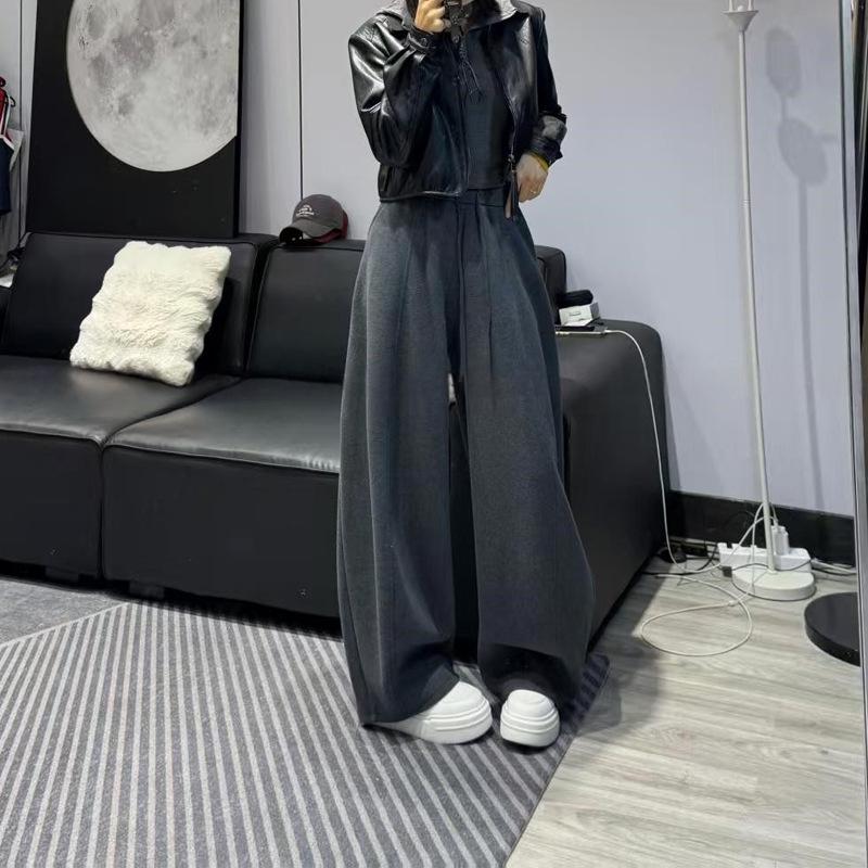 

2025 Winter Korean High-Waist Velvet Slimming Balloon Pants for Women Large