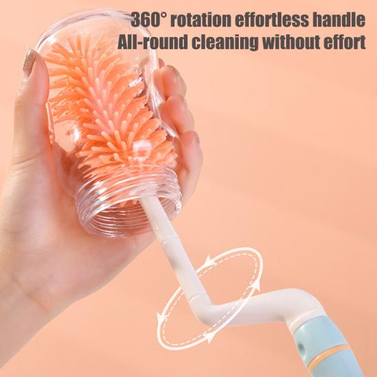 Cleaning Brush Set with Angle Neck Cleaner Flat Cap Scraper