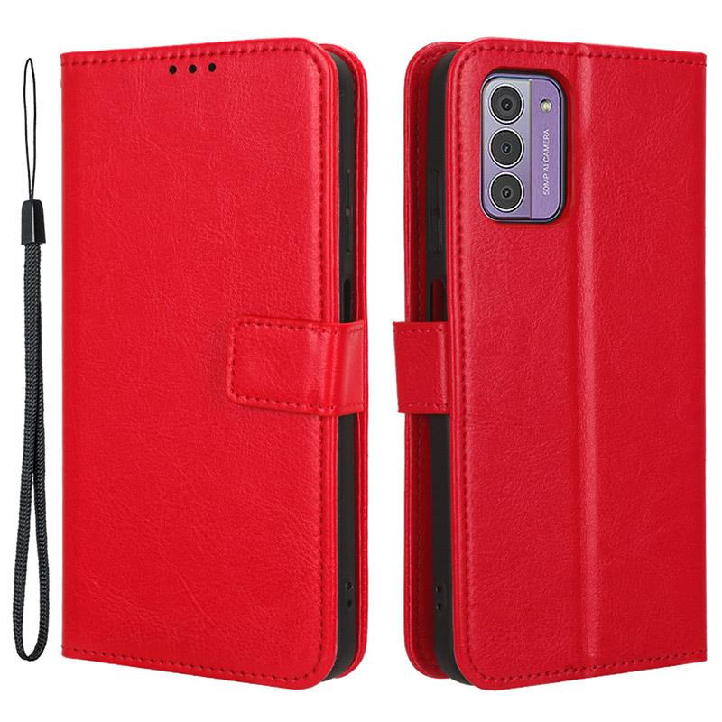 For Nokia G42 PU Leather Folio Flip Case Crazy Horse Texture Stand Wallet Phone Cover