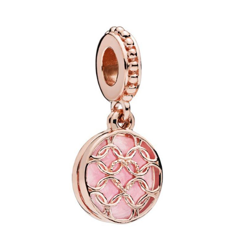 Pandora Round Geometric Decoration - Pendant Women pendant Rose-Gold 787040EN153 Box