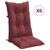 Hochlehner Cushions 6 Pcs Melange Burgundy 120 X 50 X 7 Cm Fabric
