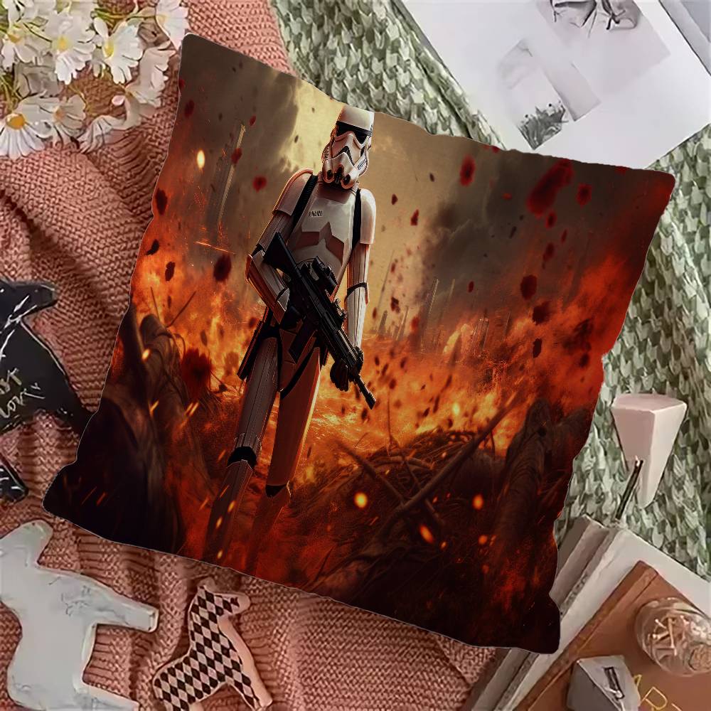S-Stars S-Stormtrooper Cushion Cover Inches Farmhouse Decor Home Throw Pillow Covers for Couch Decorations