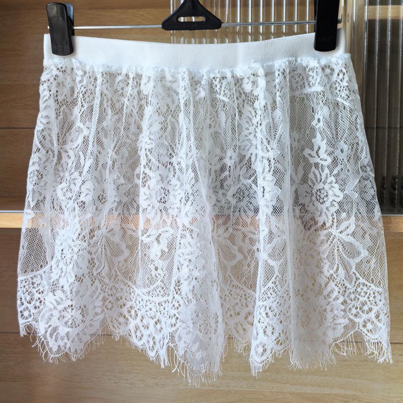 Spring and Autumn Women's Plus Size Layered Lace Hip-Covering Short Skirt Apron