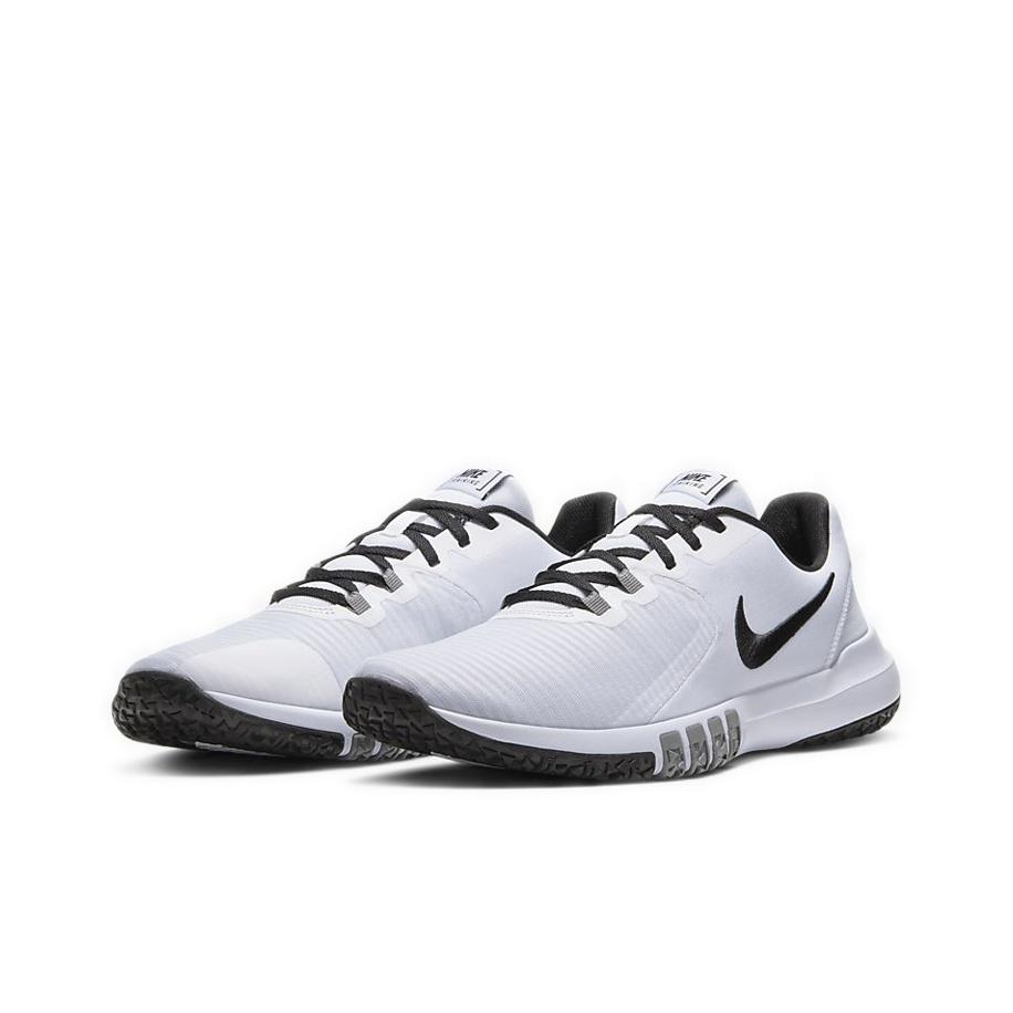 Nike Flex Control 4 White Men Sneakers Smoke-Grey Black CD0197-100