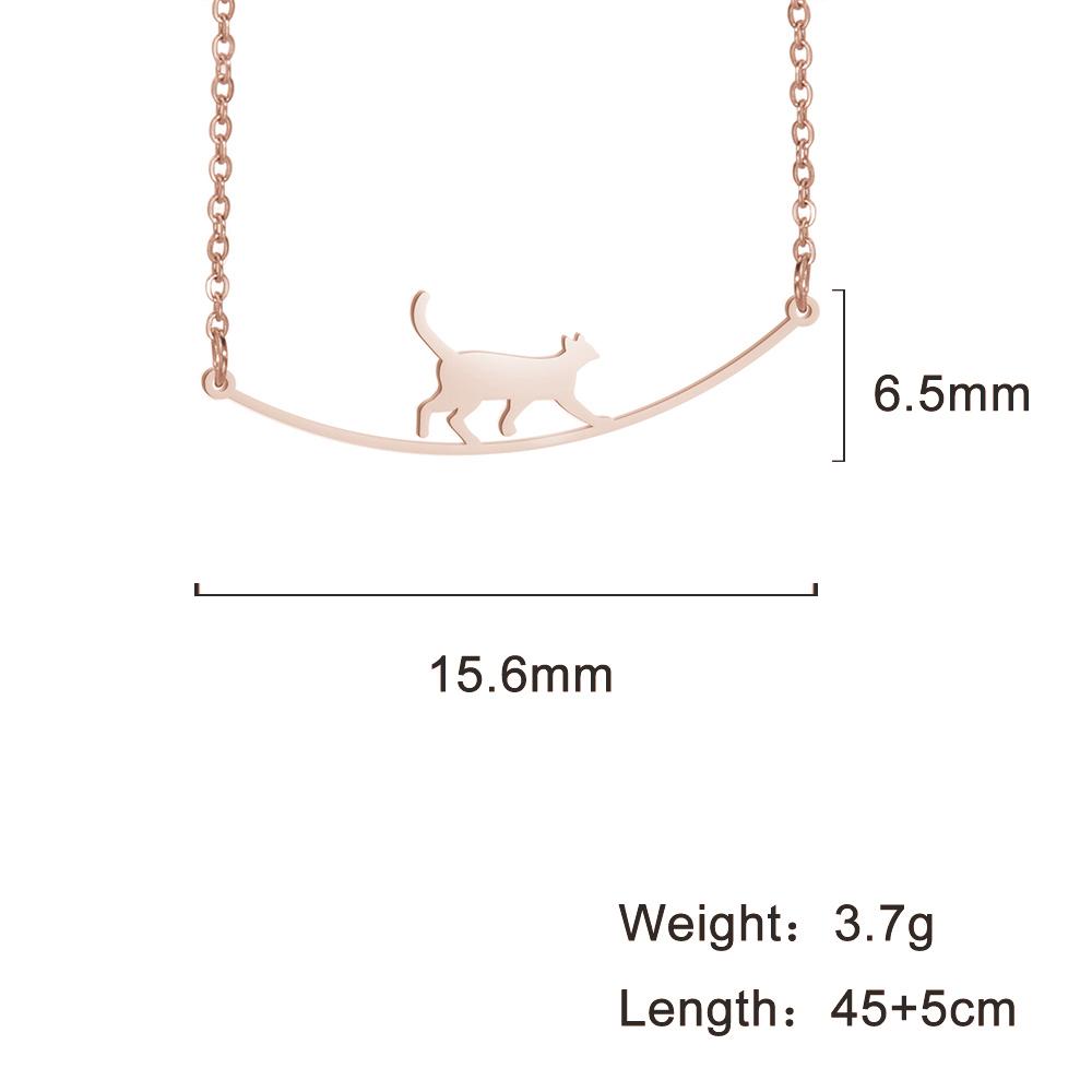 Cazador Cute Animal Cat Pendant Necklace for Women Lovely Paw Choker Neck Chain Stainless Steel Jewelry Birthday Gift 2026