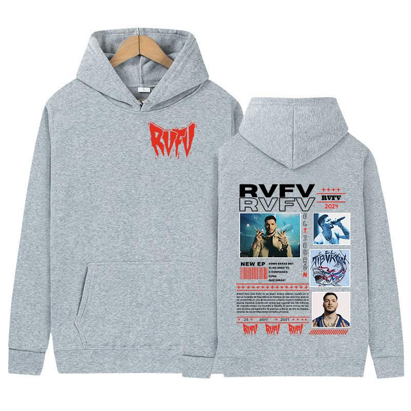 RVFV Eltiburón New Album 2024 Pullover Hooded Men's Retro High Quality Fashion Sweatshirt Man Hip-hop Oversized Hoody Streetwear
