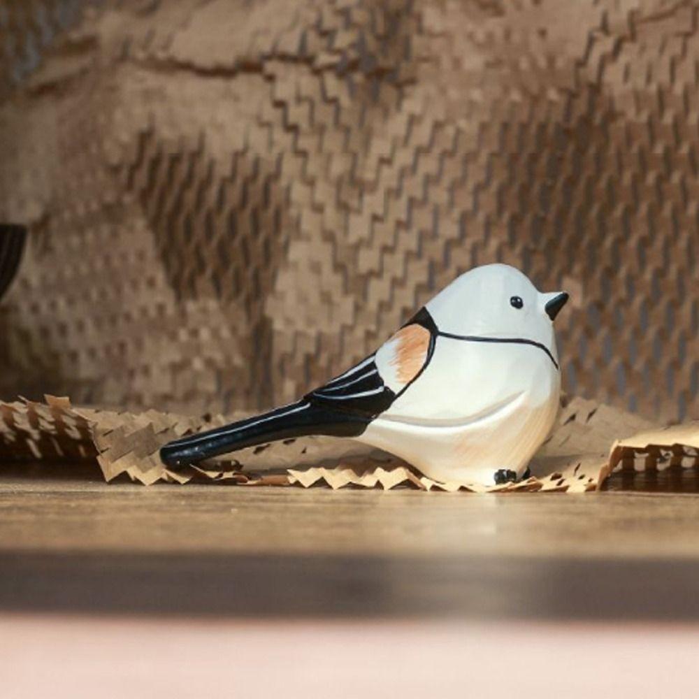 Handmade Fat Chirp Bird Ornament Vintage Robin Bird Ornament  Bookshelf Decor
