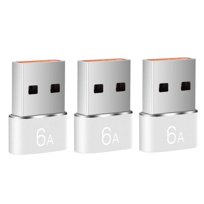 6A USB To Type-C and TypeC to USB OTG Converter USB 3.0 Adapter for Samsung Xiaomi PC MacBook Pro USB C Charging Connector 3