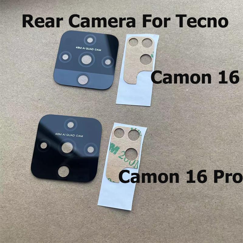 For Tecno Camon 16 Pro Rear Camera Glass Back Camera Lens With Adhesive Sticker Replacement Parts