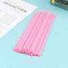 25Pcs Smoothie Straws Heart Shaped Pink Straws Drinking Cute Plastic Straws