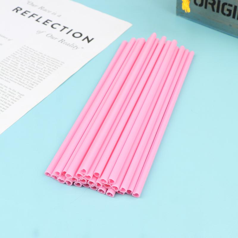 25Pcs Smoothie Straws Heart Shaped Pink Straws Drinking Cute Plastic Straws