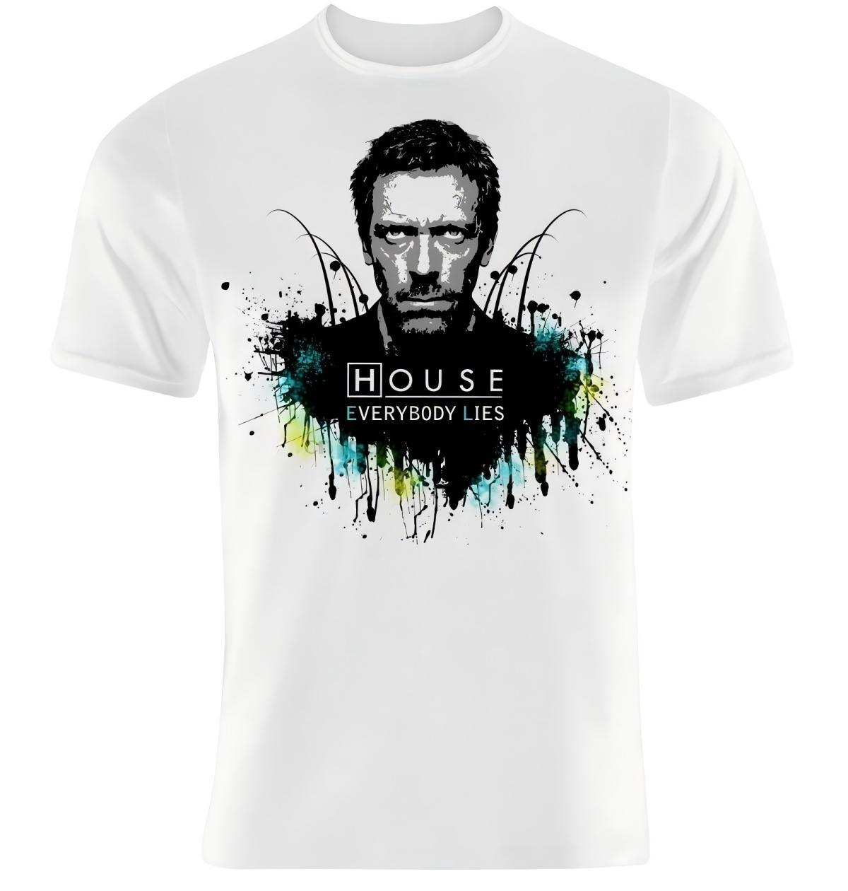 House MD Everybody Lies TV T-Shirt XL белый