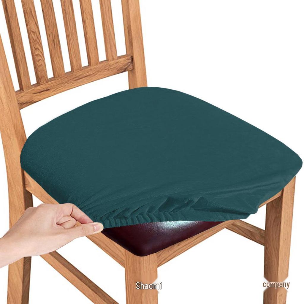Silver Fox Velvet Elastic Chair Cushion Cover – Skin-Friendly Snap-Buckle Design for Restaurants and Clubhouses