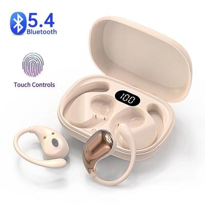 OWS Bluetooth 5.4 Cuffie con gancio auricolare TWS Auricolari wireless HiFi Stereo Cuffie impermeabili con display digitale a LED Auricolari touch per Huawei Samsung