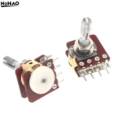 RK16 Double Potentiometer B100K 2Pcs 25MM Long Shaft For Audio Tone Adjustment Replacement Parts