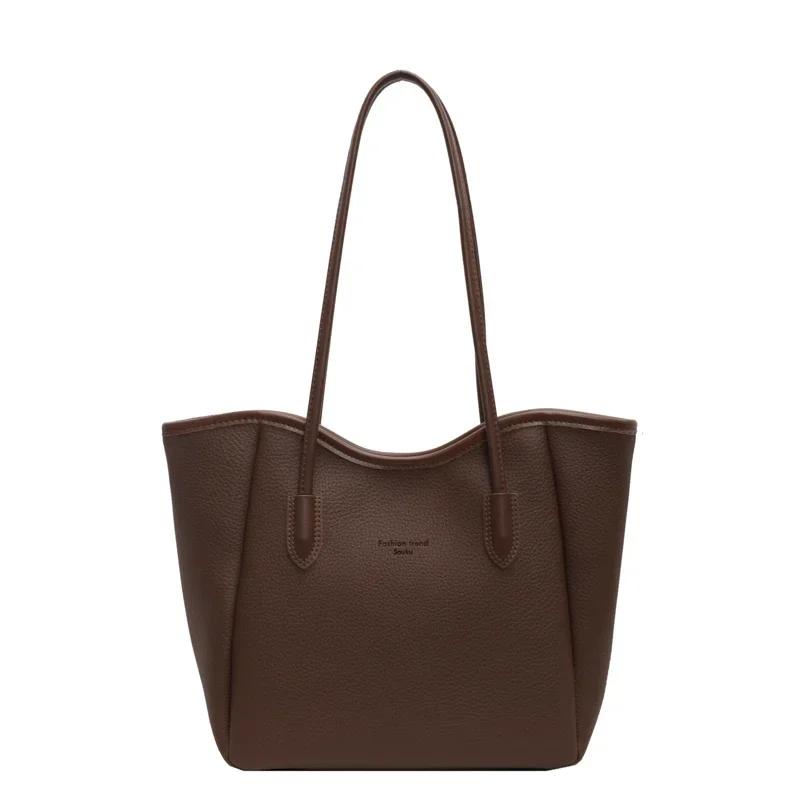 Women's Travel Bag for Autumn and Winter High-end Retro and Versatile Maillard Single Shoulder Large Capacity Bag Sac