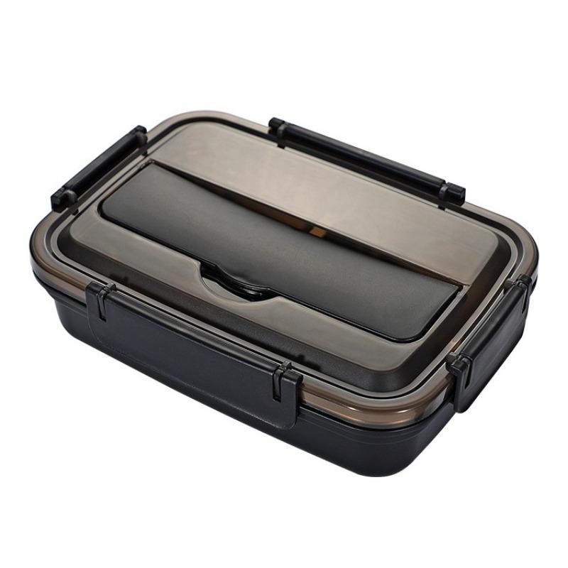 Nerezový obědový box odolný proti vytečení se 3/4 přihrádkami - Odolná, snadno čistitelná bento nádoba pro studenty a kancelářské pracovníky