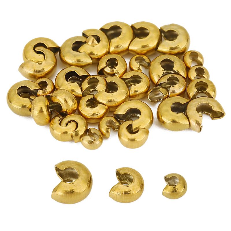 20 Piezas Acero Inoxidable PVD Nunca Se Desvanece Cubierta de Terminales de Engaste 4 5 6 mm Cuentas Espaciadoras Tope Para Fabricación de Collares Pulseras Joyería