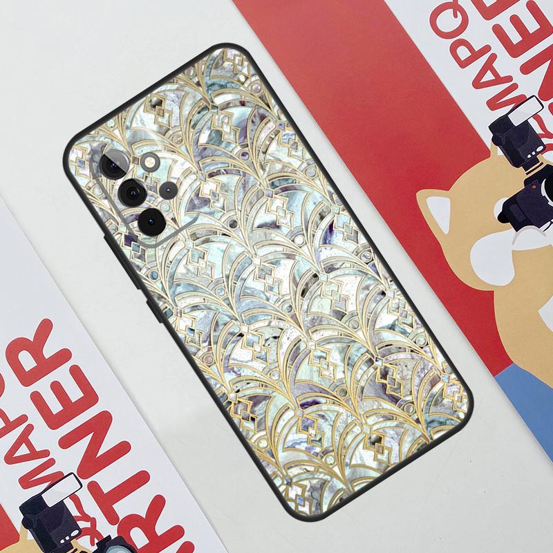 Muted Moroccan Mosaic Tiles Phone Case For Samsung Galaxy A53 A33 A23 A13 A52 A32 A22 A12 A51 A71 A14 A24 A34 A54 A21S