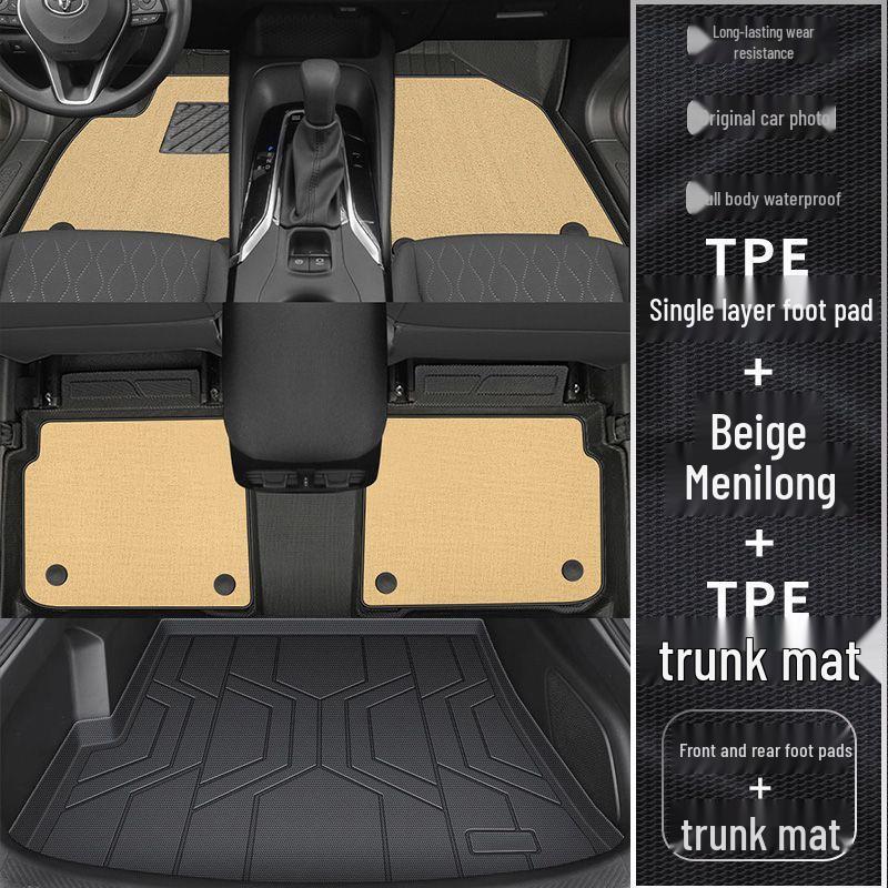 All-Weather Floor Mats for Toyota Vios - Full Coverage TPE Foot Mats with Driver's Seat Original Carpet Replacement.