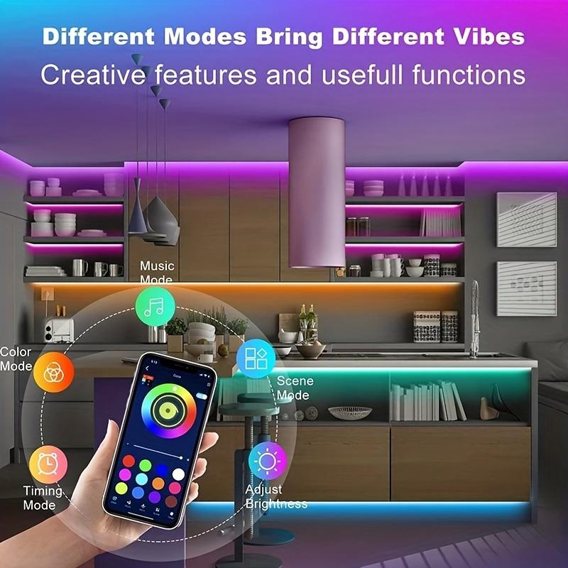 פסי בלוטות' LED SMD5050 בקרת טלפון תאורת קרח ניאון עם מנורת 24 מפתחות לקישוט חדר שינה טלוויזיה תאורת אחורית DC5V עיצוב חדר