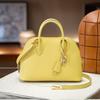 Womens Genuine Leather Epsom Shell Handbag Top Handle Shoulder Crossbody Bag