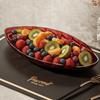 Large Capacity Leaf Shape Snack Serving Dish Transparent Fruit Plate Bone-spitting Plate  Nut