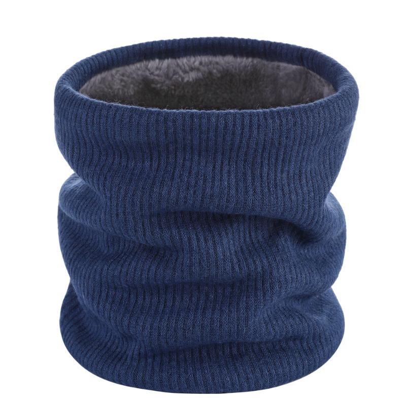 New winter warm scarf outdoor sports outer neck cover couple solid color velvet cover