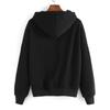 2019 Women's Rose Letter Print Hooded Long-Sleeve Top
