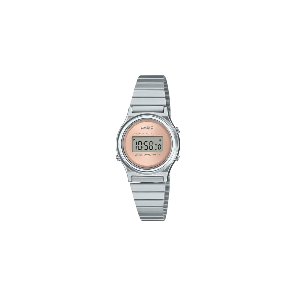 

Casio Classic LA700WE-4AJF Women s Watch Silver Pink Stainless Steel Analog Timepiece