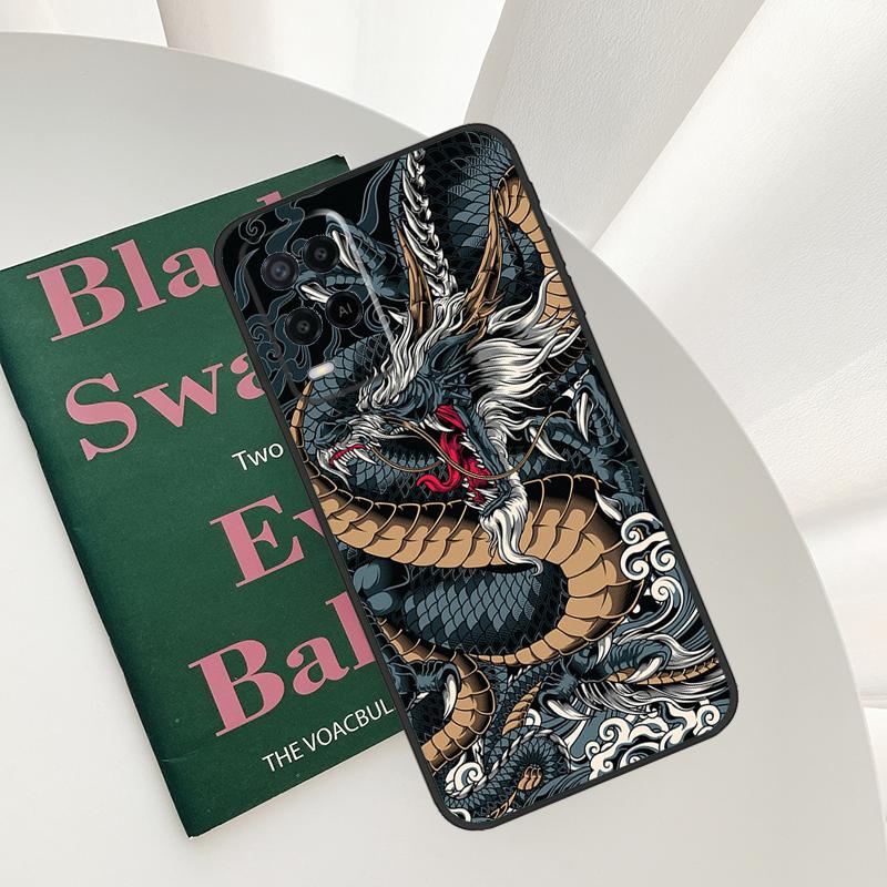 

Chinese Dragon Case For Oppo A58 A78 A98 A15 A16 A17 A52 A72 A76 A96 A54 A74 A94 A57 A77 A54S A57S Cover OPPO A94 5G