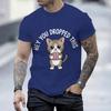 Unisexs Fun Sarcastic Cat And Brain Graphic Tshirts Hey You Dropped This Humorous Quotes Short Sleeve Male Tshirts