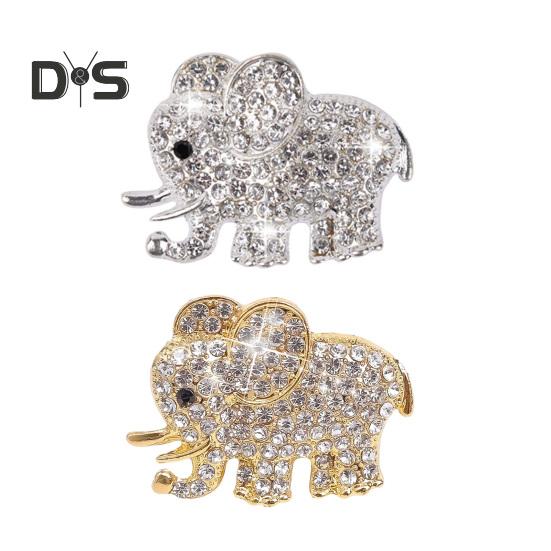 Odświeżacz powietrza do samochodu klips wentylacyjny luksusowy stop Rhinestone słoń dekoracja wylotu powietrza do samochodu dyfuzor do aromaterapii akcesoria do wnętrza samochodu