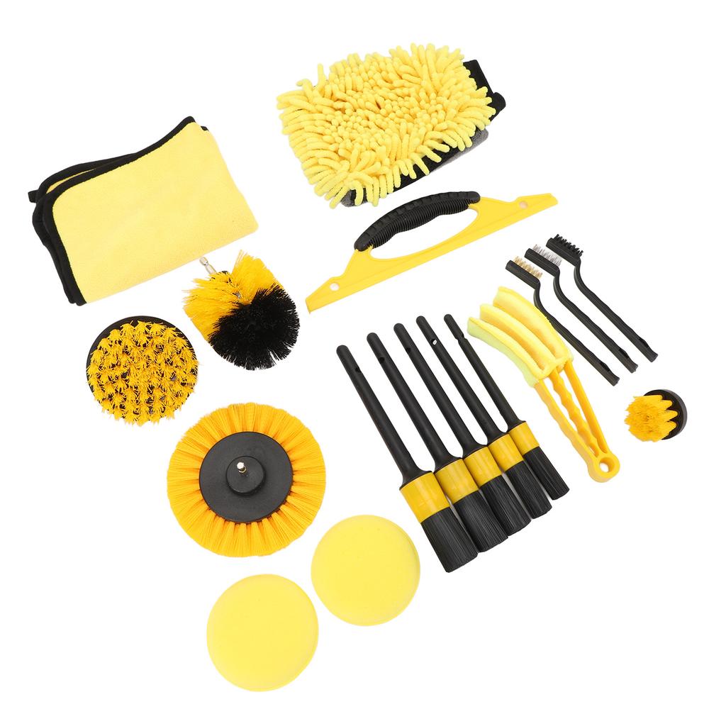 Bohrbürstenaufsatz-Set Vielseitiges Autoreinigungs-Bohrbürsten-Set mit Drahtbürste Innenraumbürste