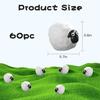 60 Pcs Miniature Sheep Figurines White Sheep Resin Figurines for Indoor Outdoor Garden DIY Ornament Accessories Cake Topper Gifts(Sheep Black)