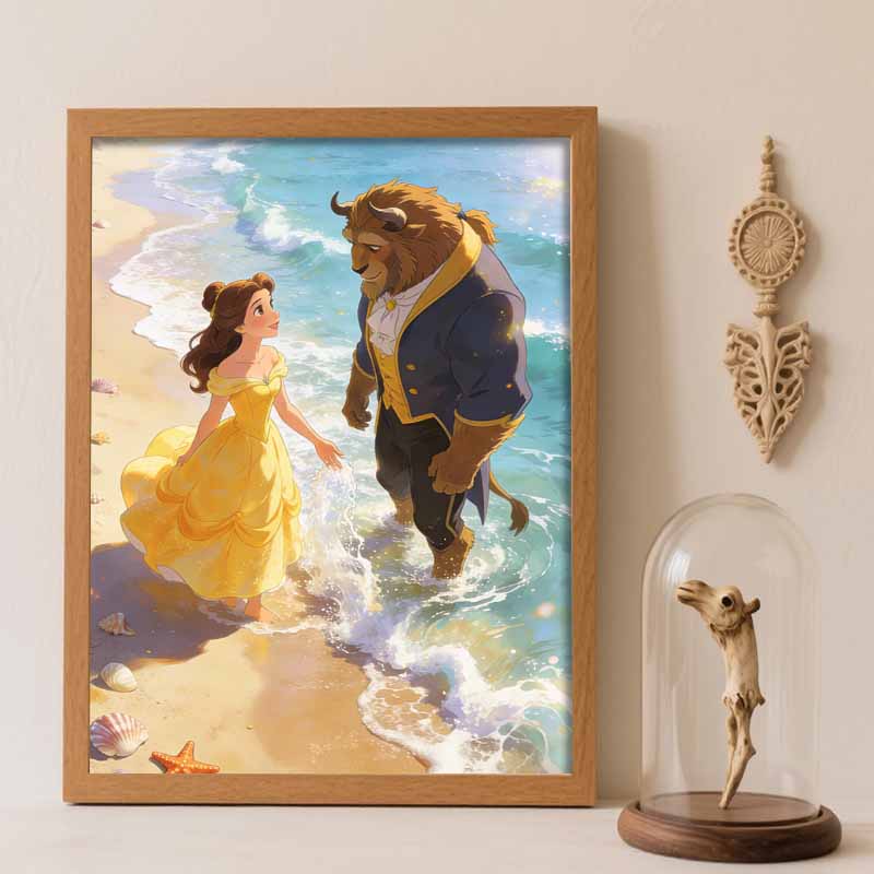 Disney Beauty and the Beast Diamond Paint Painting Art Kit Handmade DIY5D Home Decor Gift