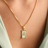 Tarot Card Series Necklace: Stainless Steel & 18K Titanium Steel Sweater Chain Retro Design