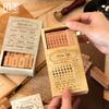 Wood Stamp Month Calendar Time Line for Daily Attendance Junk Journal Diary Decoration DIY Seal Scrapbooking And Crafting DIY Decorative Printing