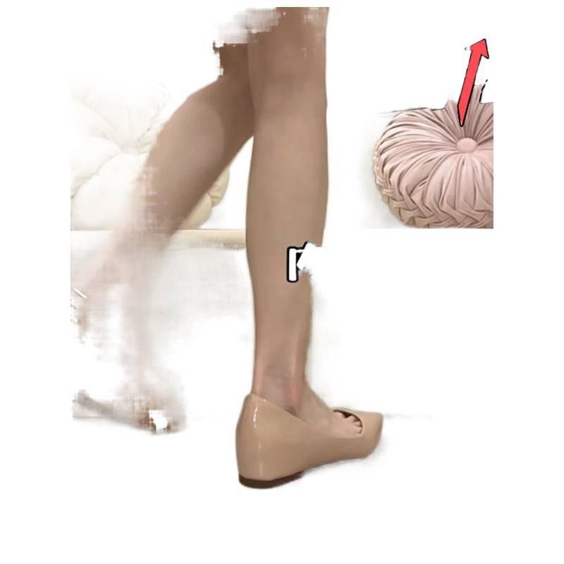 French Nude Inner Height Increase Pointed Flat Shoes Women's Summer 2025 New Light Mouth Shoes Versatile Commuter Shoes