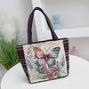 Ethnic Embroidered Handbag For Women With Canvas Material And Zipper Closure For Daily Use