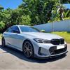 For BMW 3 Series G20 G21 M-Sport 2019-2024 Car Front Bumper Splitter Lip Spoiler Diffuser Guard Body Kit Cover Tuning ABS Black