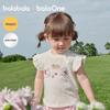 Balabala Girls' Sweet Flutter Sleeve Short-Sleeve T-Shirt