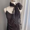Literary Retro Women's Lace Scarf Elegant Embroidered Flower Sunscreen Shawl Long Female Headscarf for Women