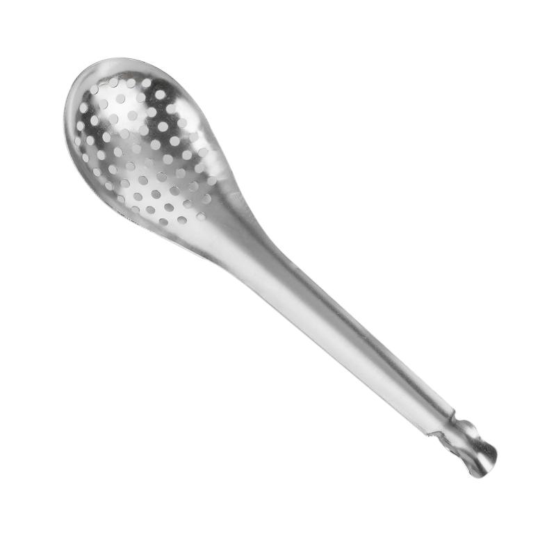 Stainless Steel Strainer Spoon with Holes Non-slip Caviar Builder Utensil for Home Kitchen Dining Cuisine Making
